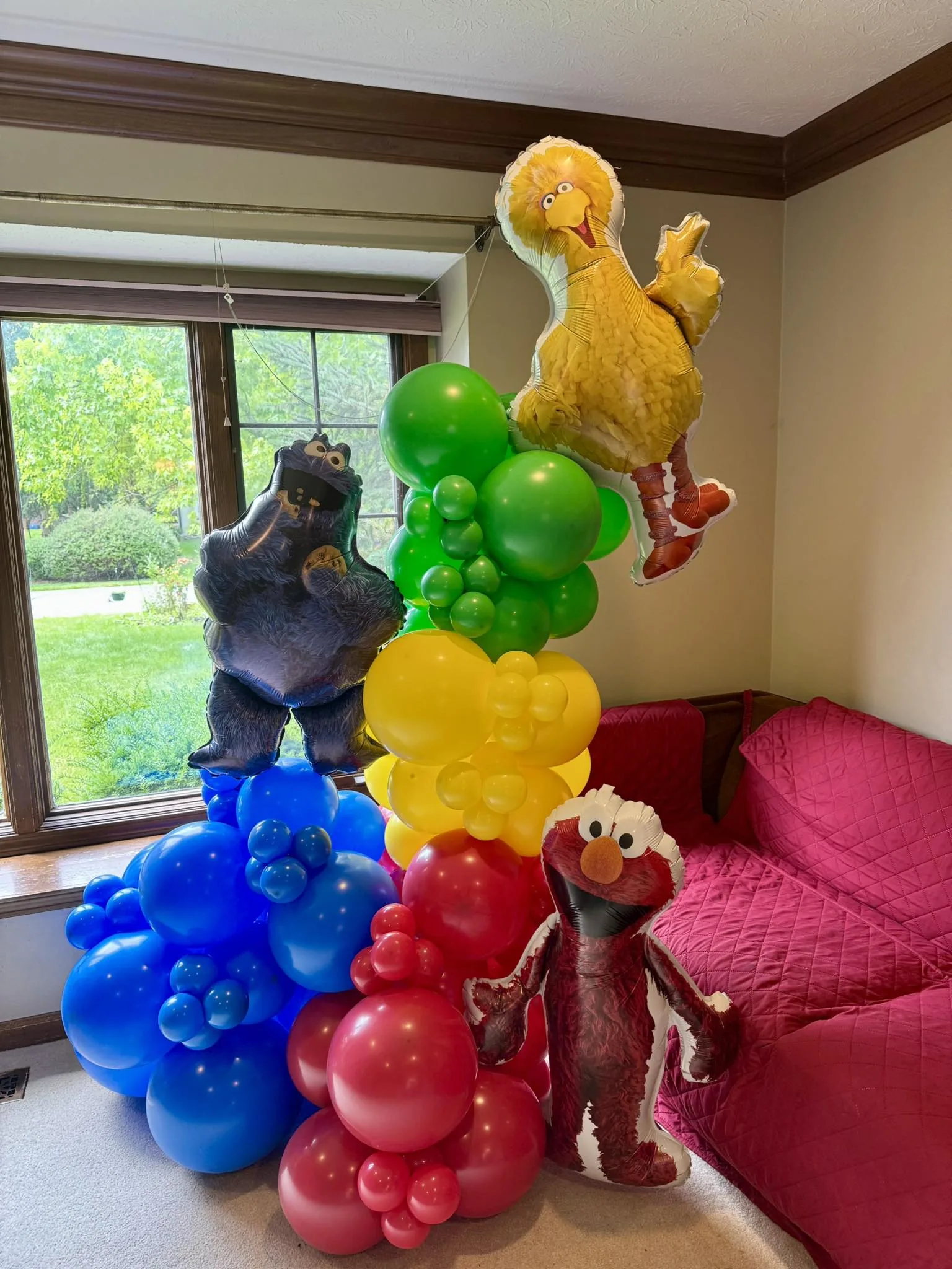 Sesame Street balloon column
