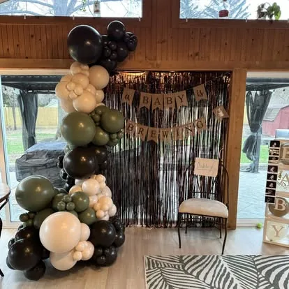 Baby is Brewing shower backdrop